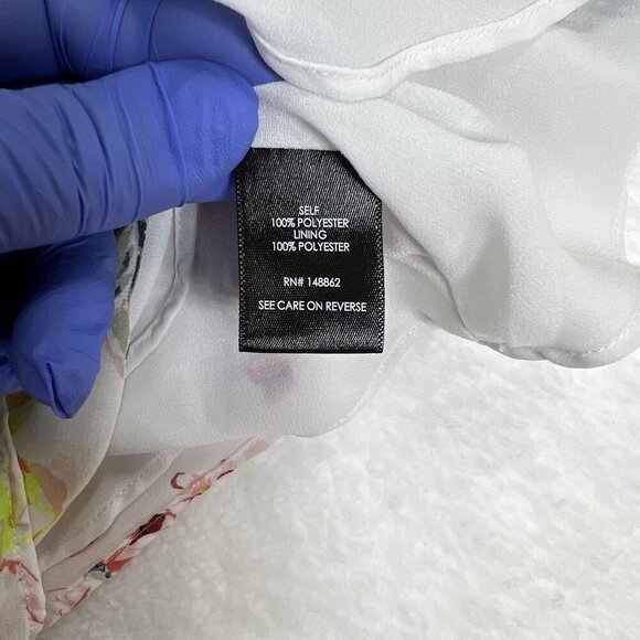 Torrid 2X Sophie Rose Swing Cami Flowy Tank Top White Neon Green Bloomcore Boho - Picture 9 of 10